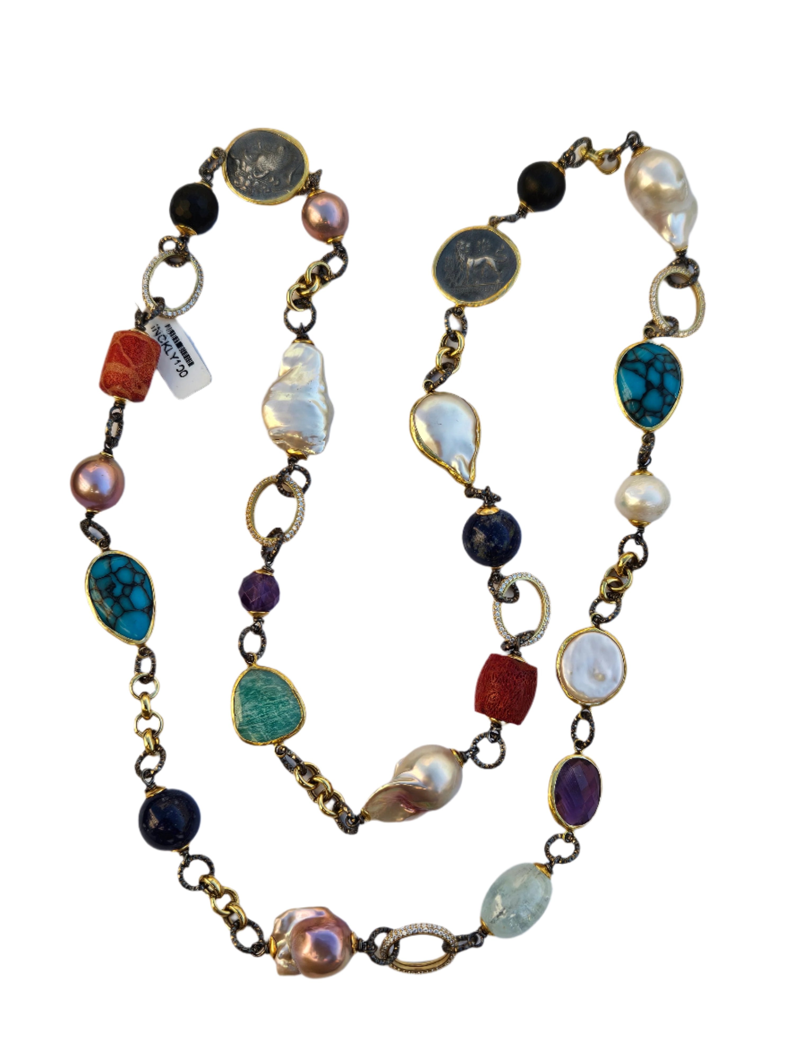 CUSTOM ONE OF A KIND SEMI PRECIOUS STONE NECKLACE