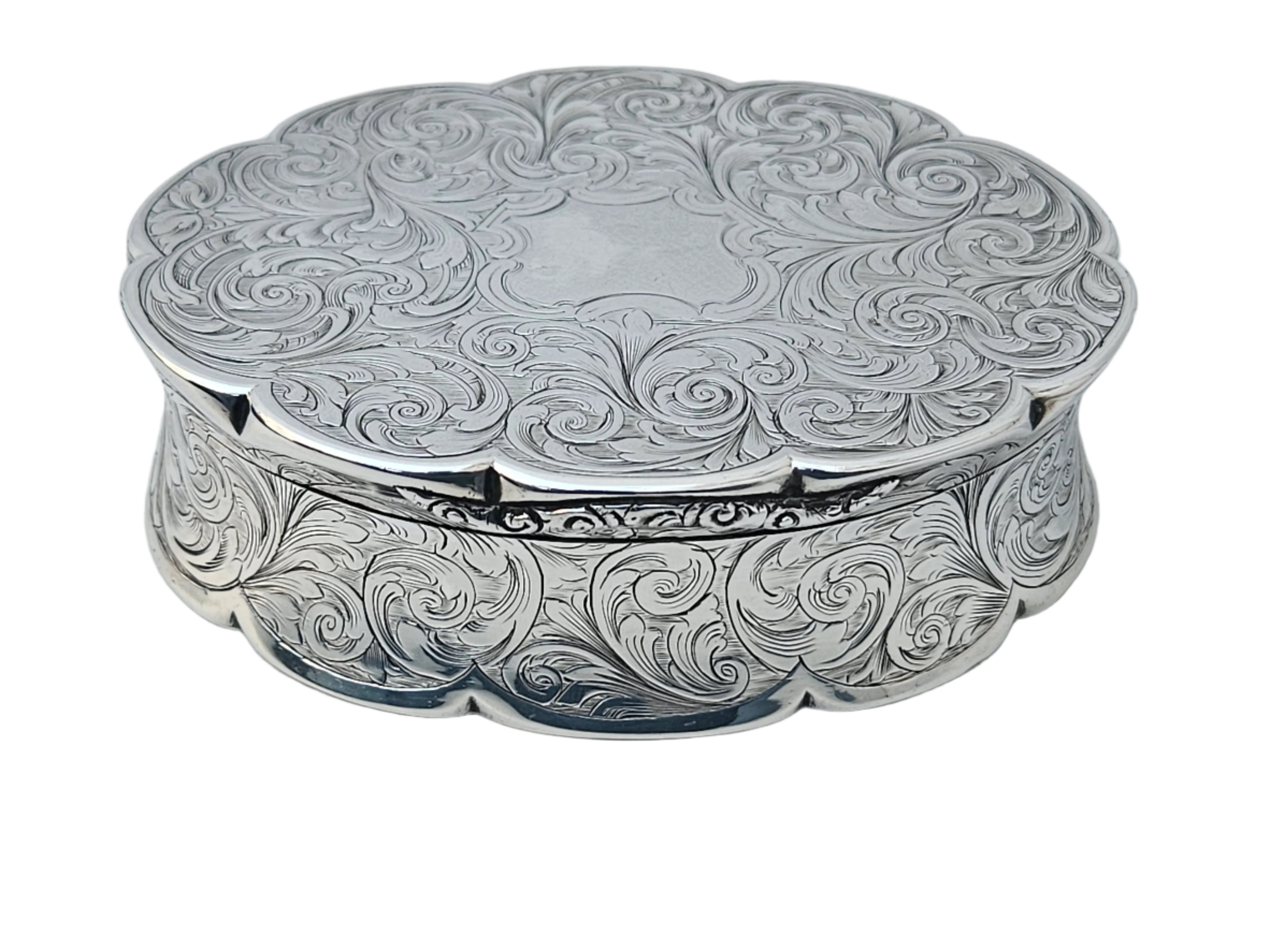 STERLING SILVER 19TH CENTURY ANTIQUE YAPP AND WOOD ENGLISH SNUFF BOX