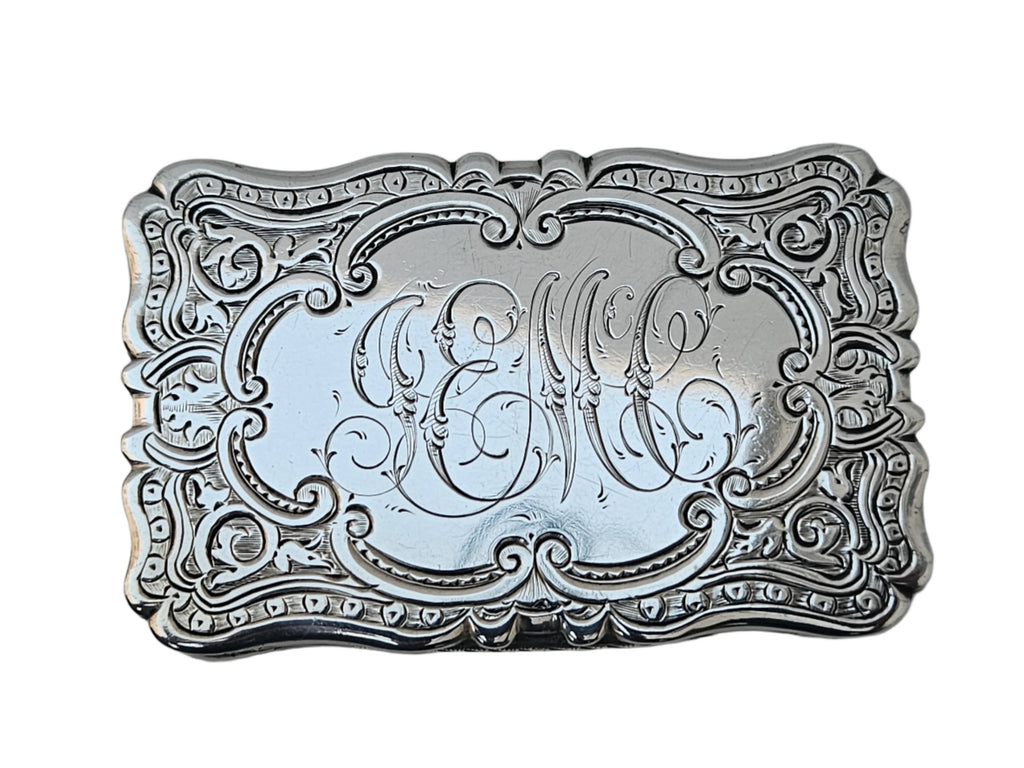 STERLING SILVER 19TH CENTURY ANTIQUE ENGLISH FREDERICK MARSON SNUFF BOX