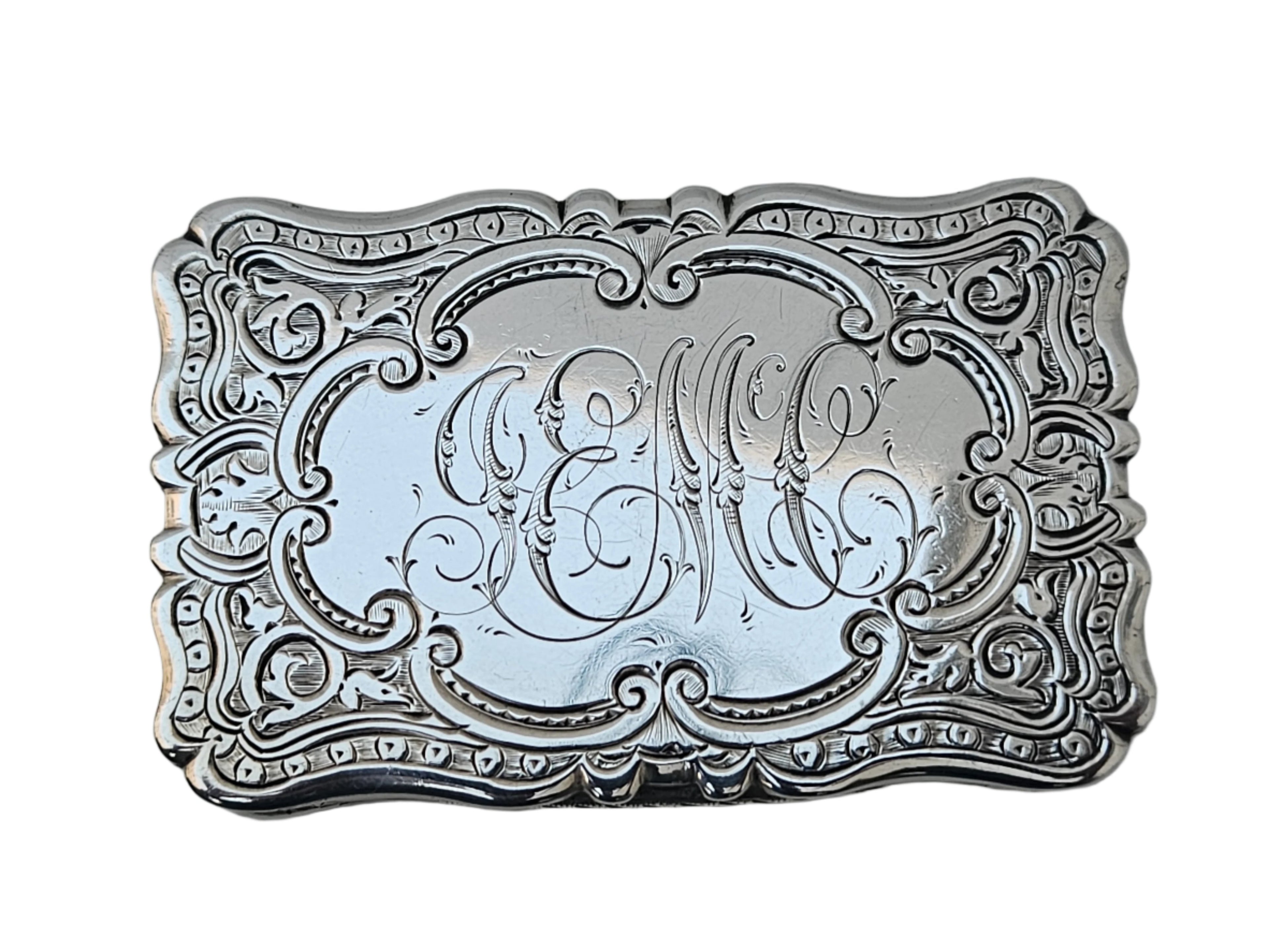 STERLING SILVER 19TH CENTURY ANTIQUE ENGLISH FREDERICK MARSON SNUFF BOX