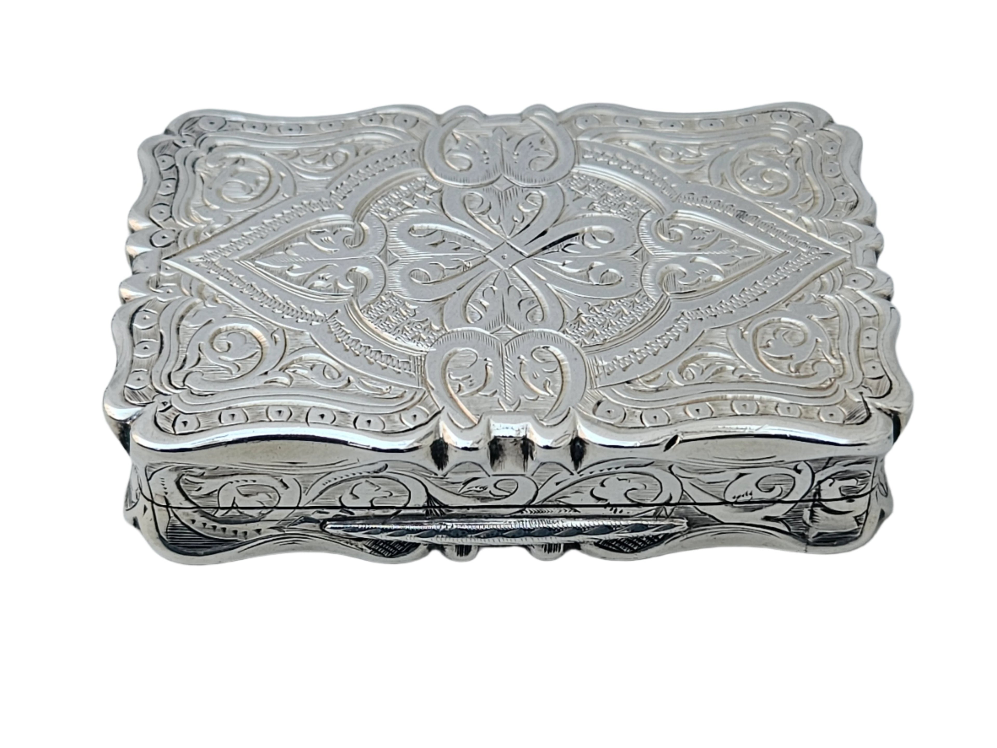 STERLING SILVER 19TH CENTURY ANTIQUE ENGLISH FREDERICK MARSON SNUFF BOX