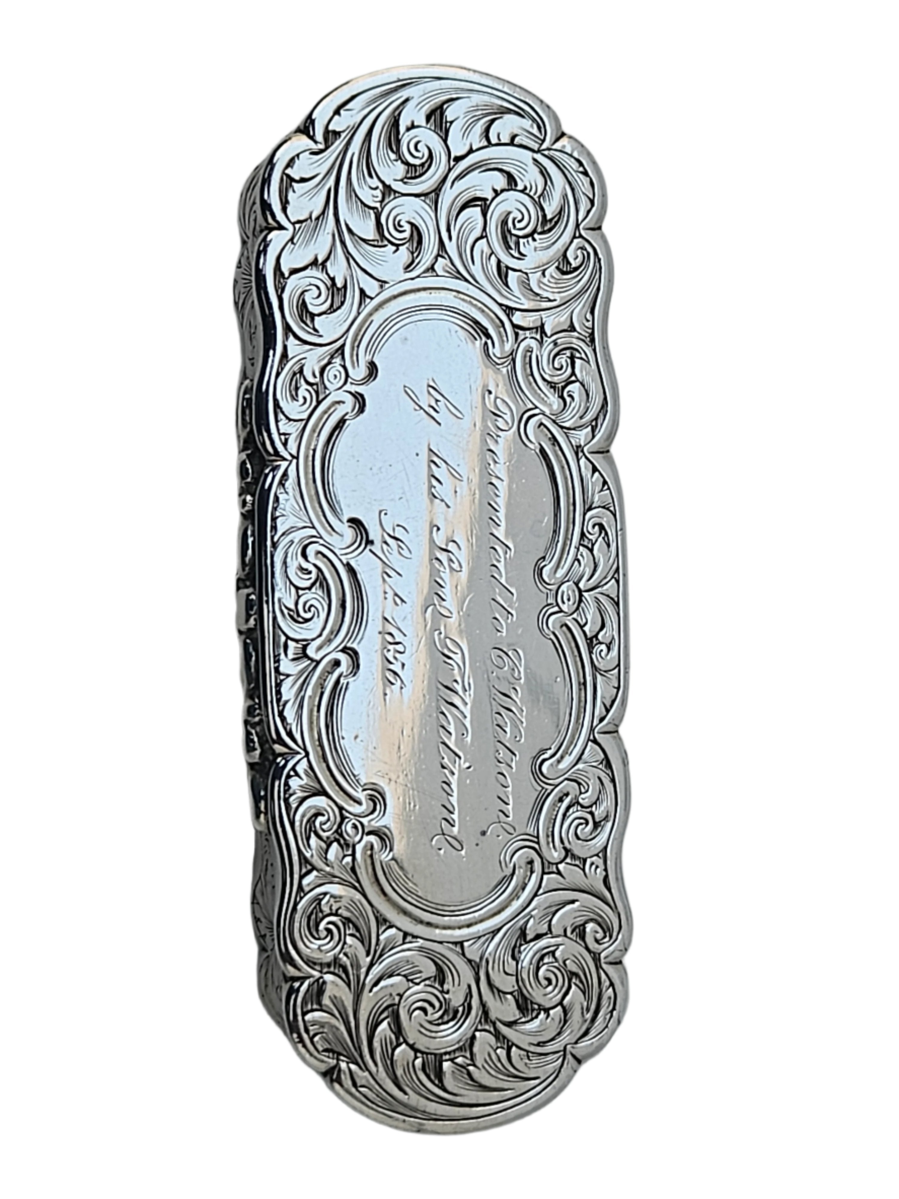 STERLING SILVER 19TH CENTURY ANTIQUE ENGLISH EDWARD SMITH SNUFF BOX