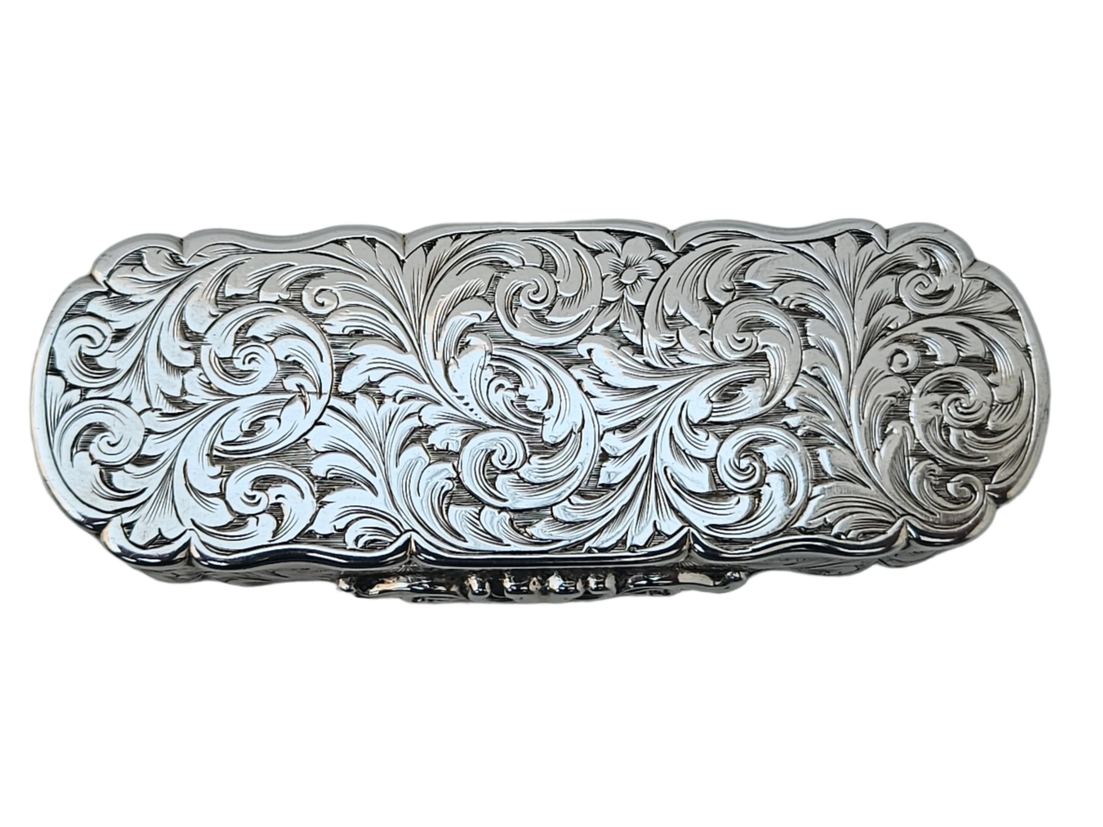 STERLING SILVER 19TH CENTURY ANTIQUE ENGLISH EDWARD SMITH SNUFF BOX