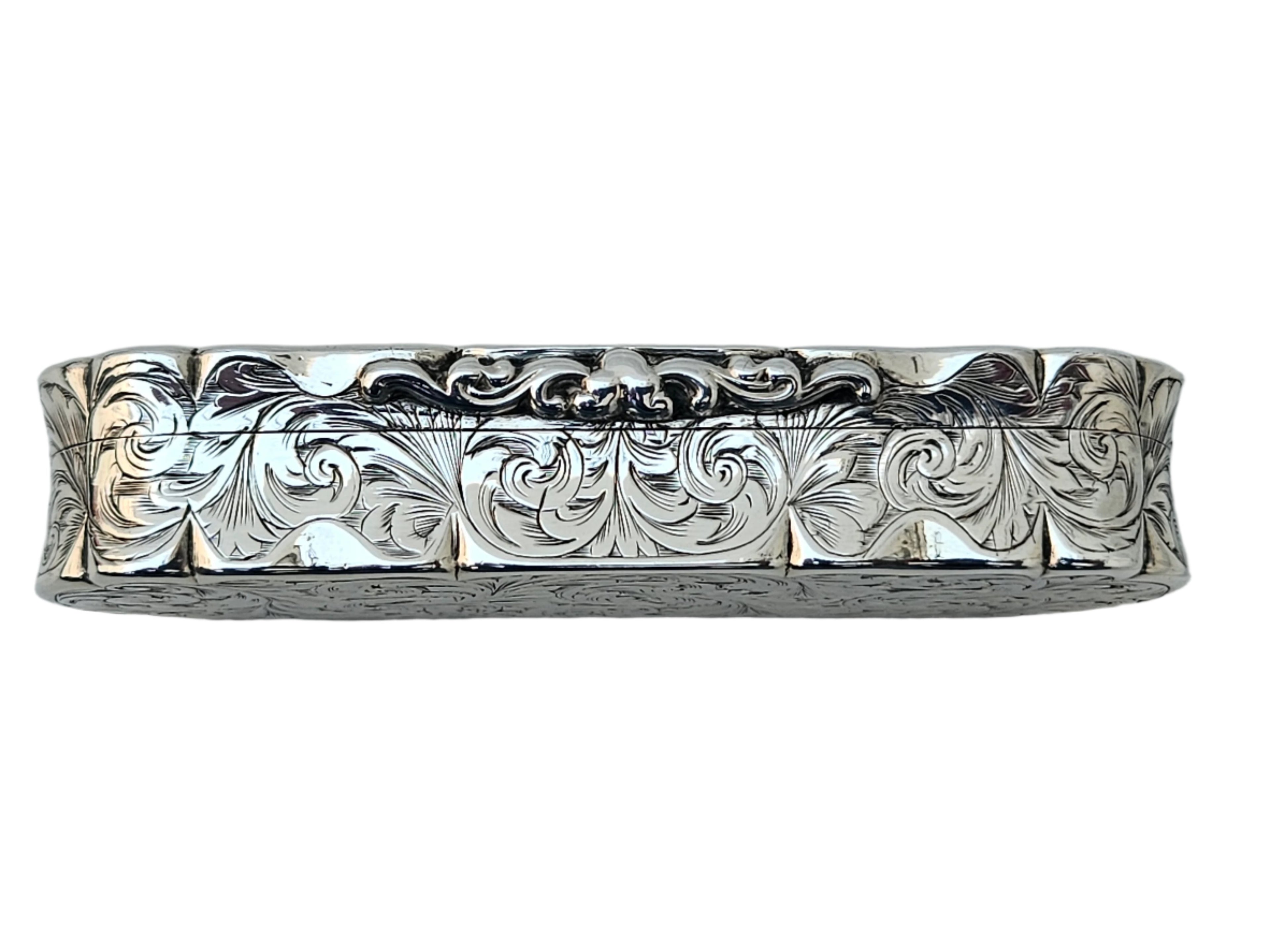 STERLING SILVER 19TH CENTURY ANTIQUE ENGLISH EDWARD SMITH SNUFF BOX