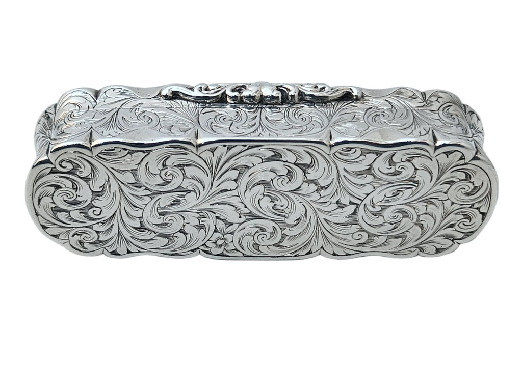 STERLING SILVER 19TH CENTURY ANTIQUE ENGLISH EDWARD SMITH SNUFF BOX