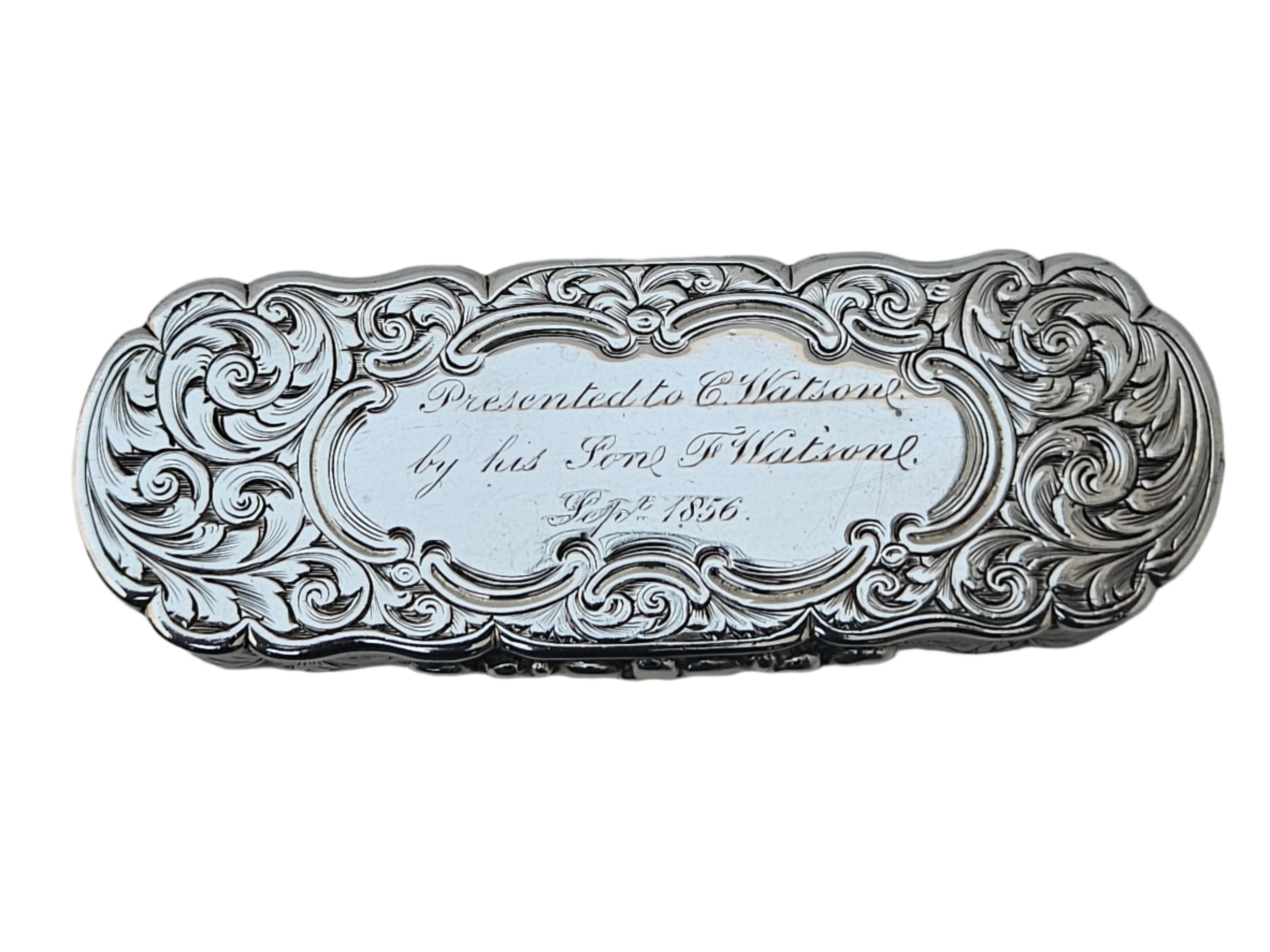 STERLING SILVER 19TH CENTURY ANTIQUE ENGLISH EDWARD SMITH SNUFF BOX