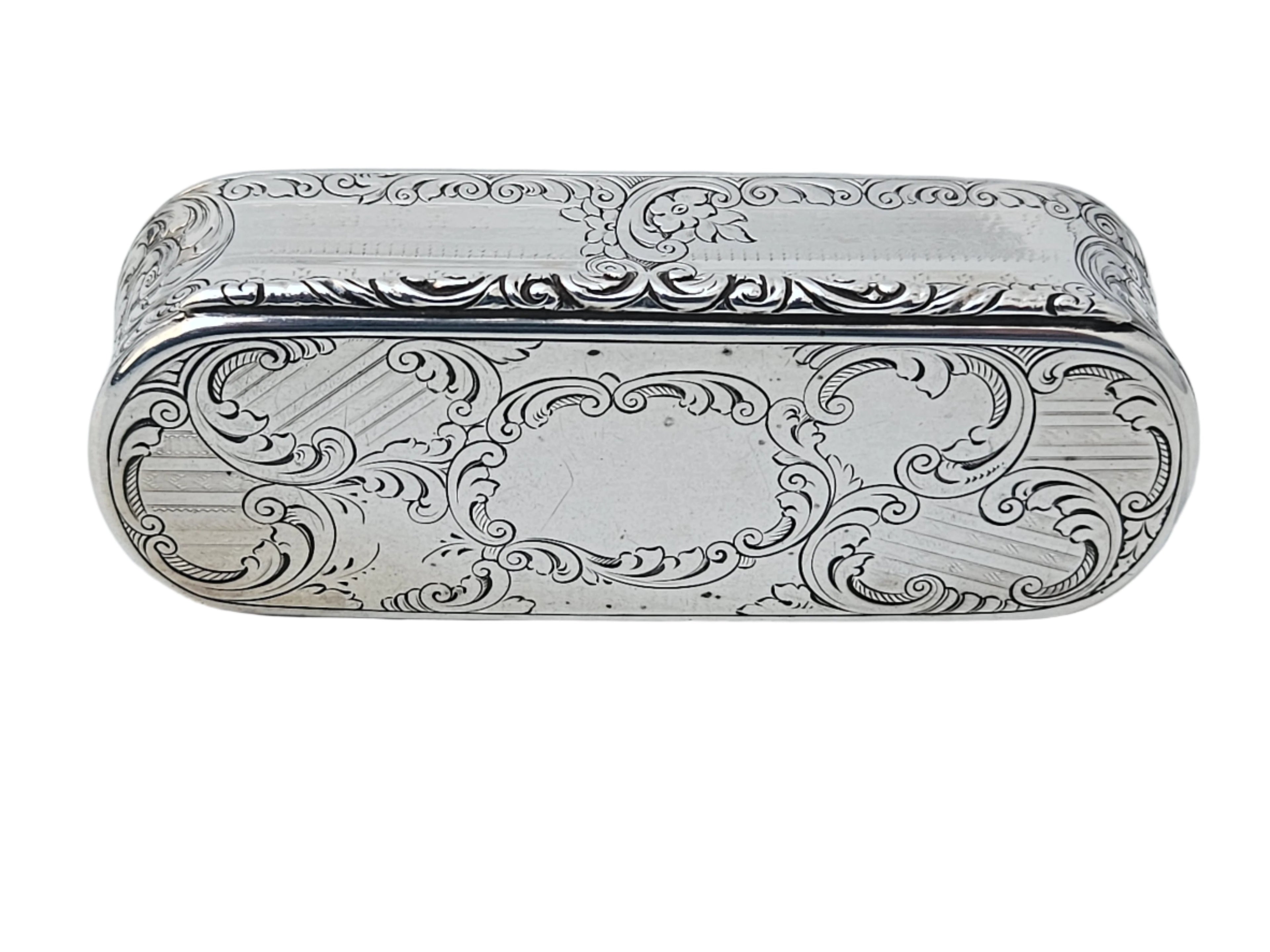 STERLING SILVER 19TH CENTURY ANTIQUE ENGLISH NATHANIEL MILLS SNUFF BOX