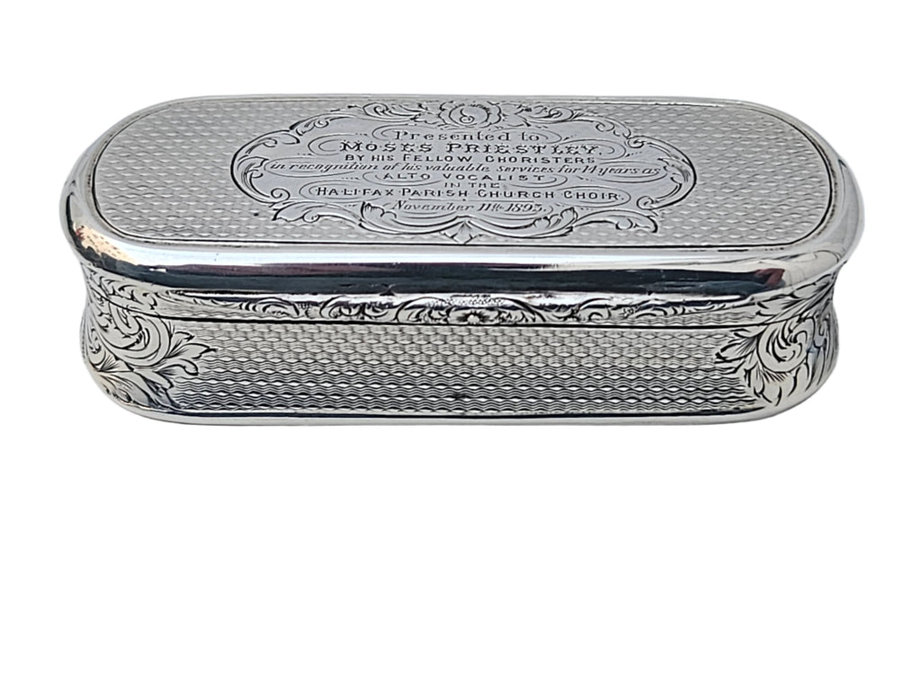 STERLING SILVER 19TH CENTURY ANTIQUE ENGLISH GEORGE UNITE SNUFF BOX