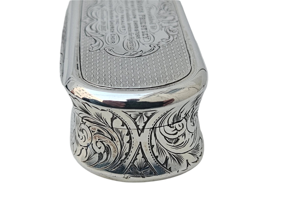 STERLING SILVER 19TH CENTURY ANTIQUE ENGLISH GEORGE UNITE SNUFF BOX