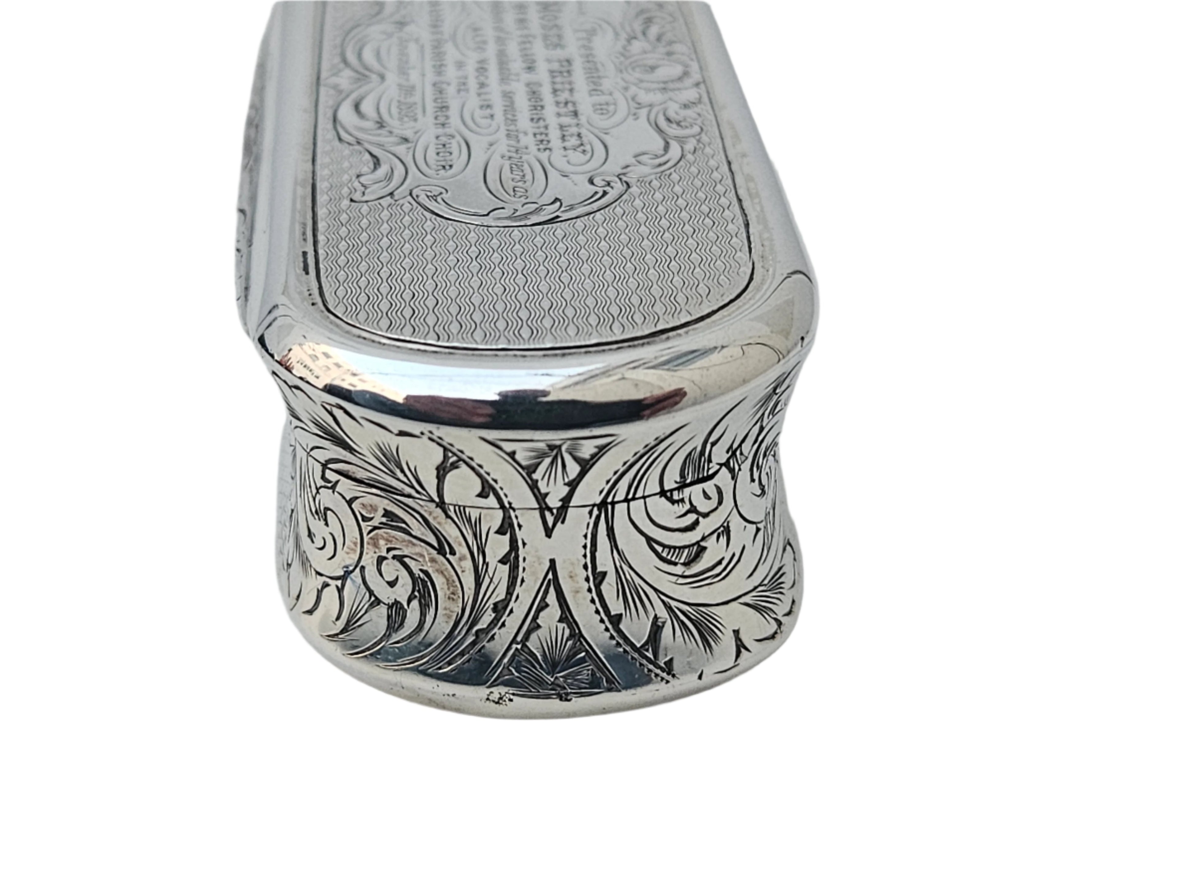 STERLING SILVER 19TH CENTURY ANTIQUE ENGLISH GEORGE UNITE SNUFF BOX