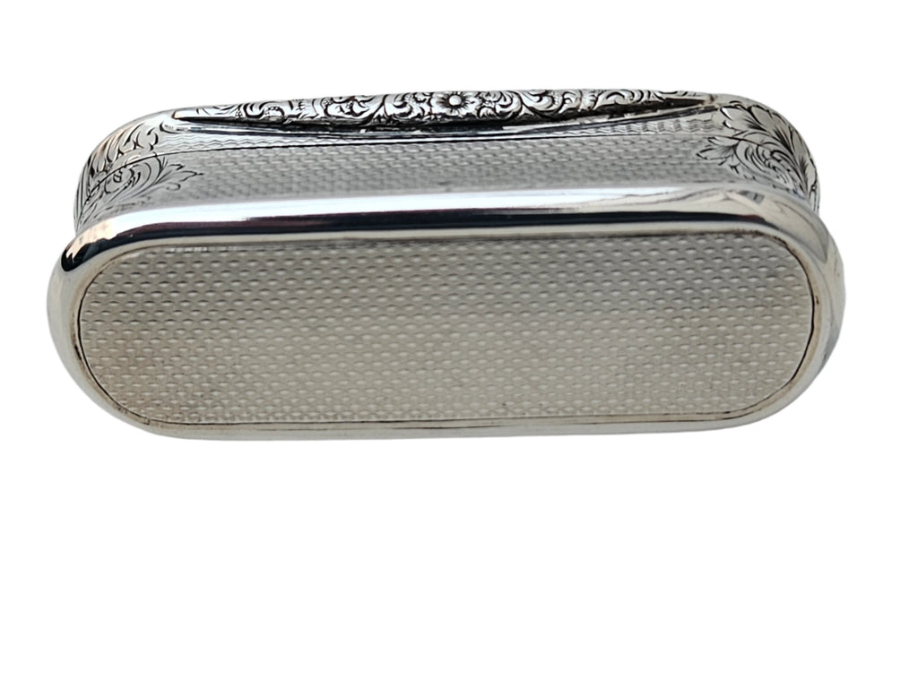 STERLING SILVER 19TH CENTURY ANTIQUE ENGLISH GEORGE UNITE SNUFF BOX