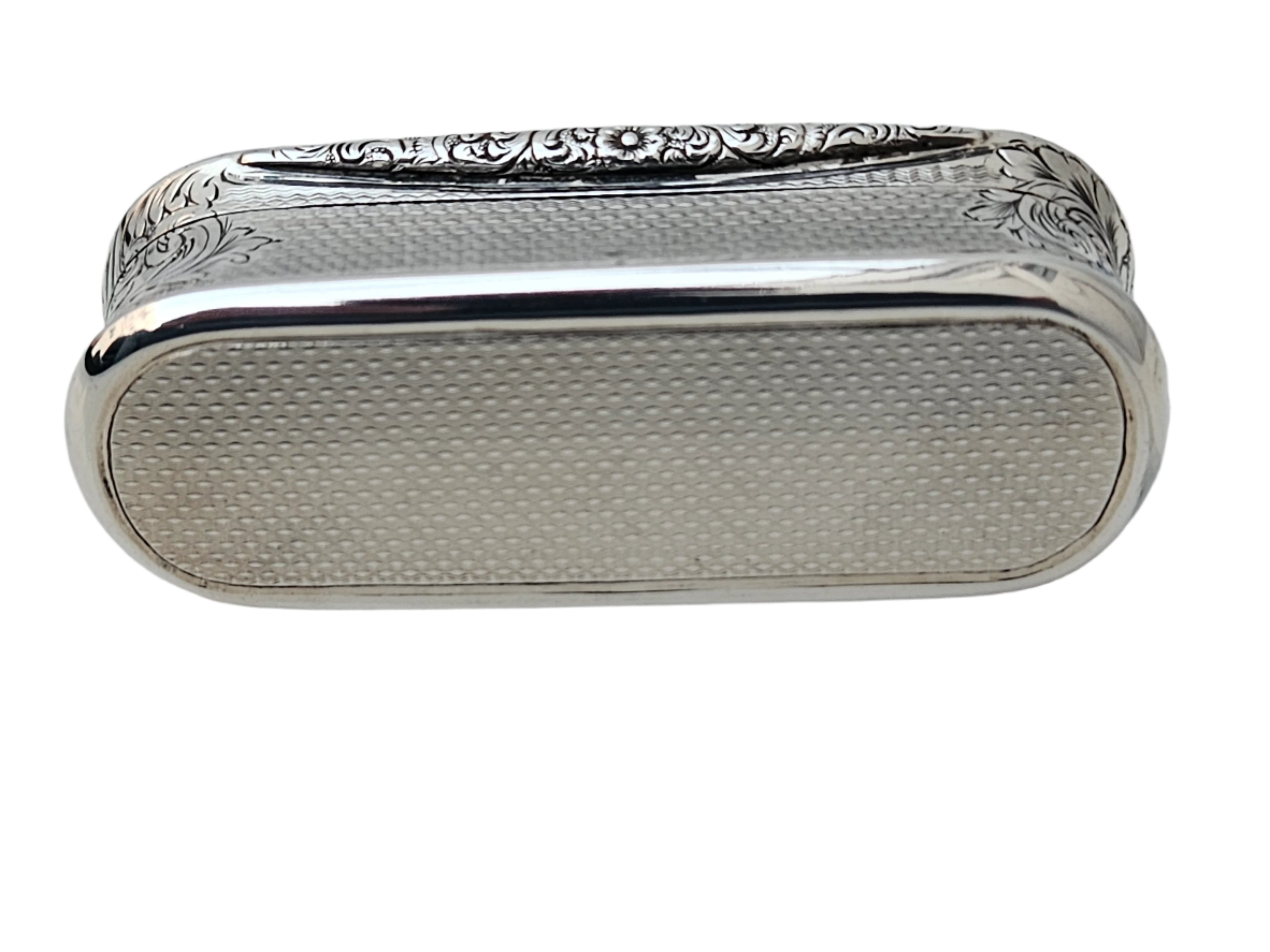 STERLING SILVER 19TH CENTURY ANTIQUE ENGLISH GEORGE UNITE SNUFF BOX