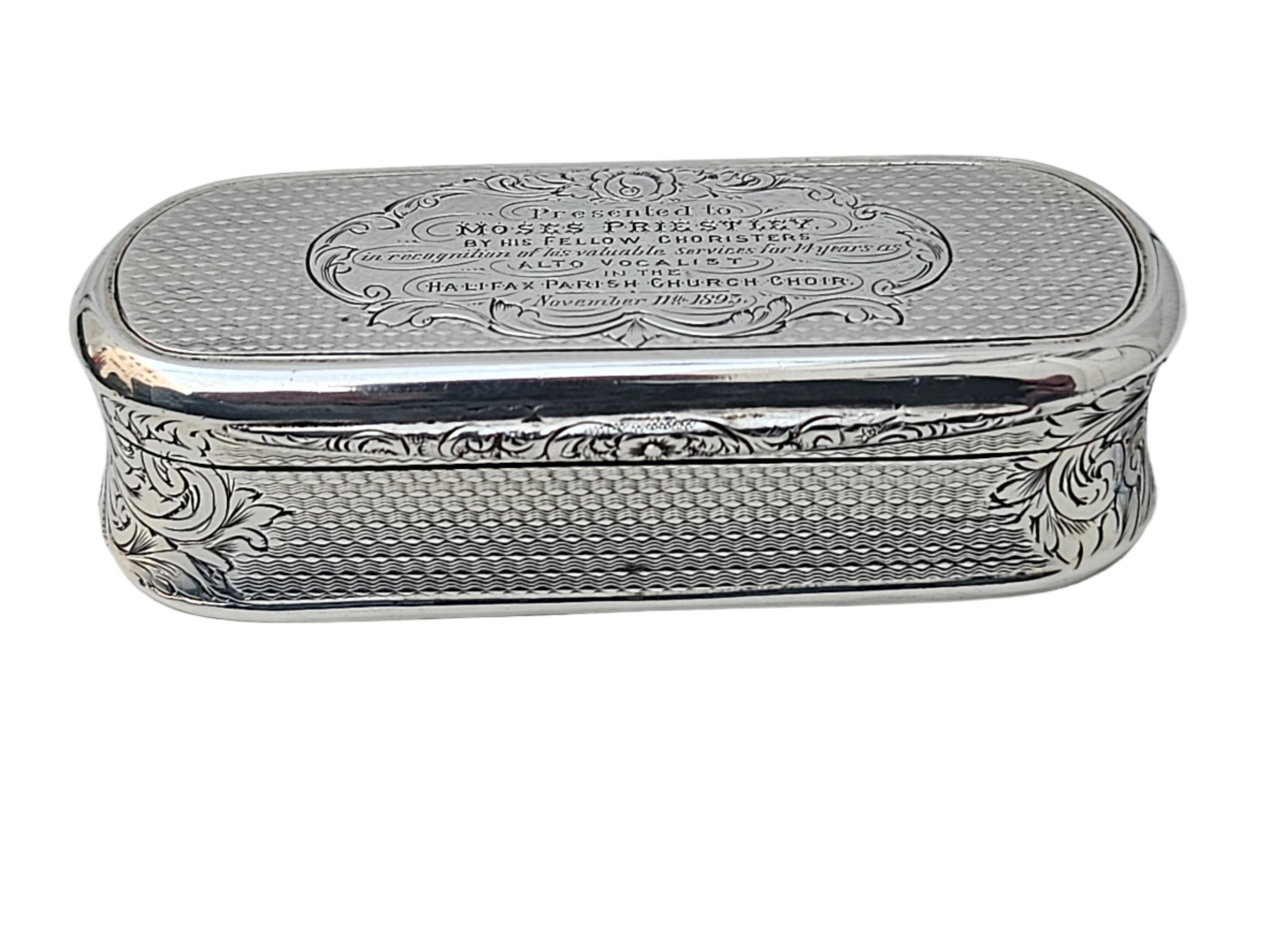 STERLING SILVER 19TH CENTURY ANTIQUE ENGLISH GEORGE UNITE SNUFF BOX