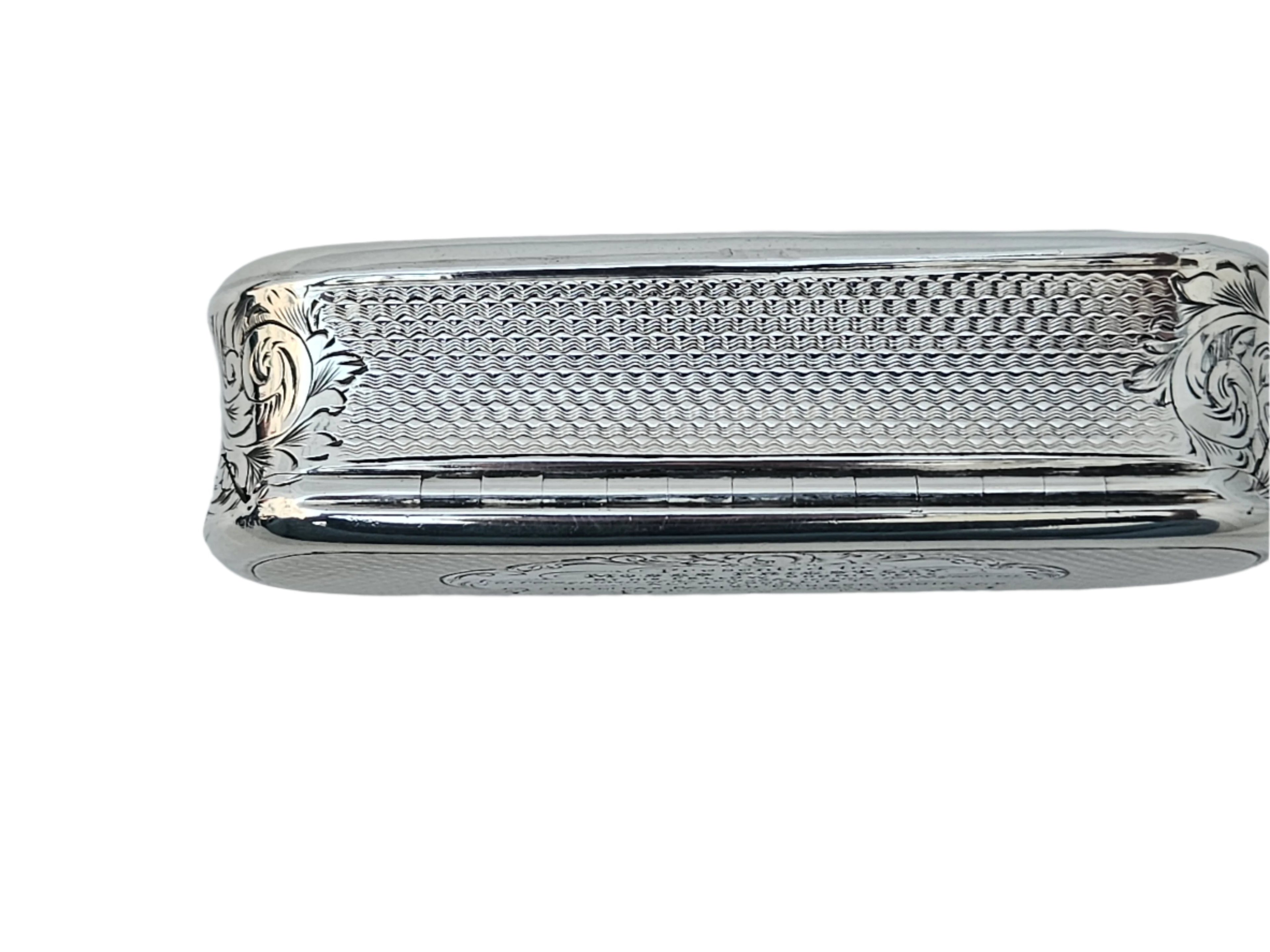STERLING SILVER 19TH CENTURY ANTIQUE ENGLISH GEORGE UNITE SNUFF BOX