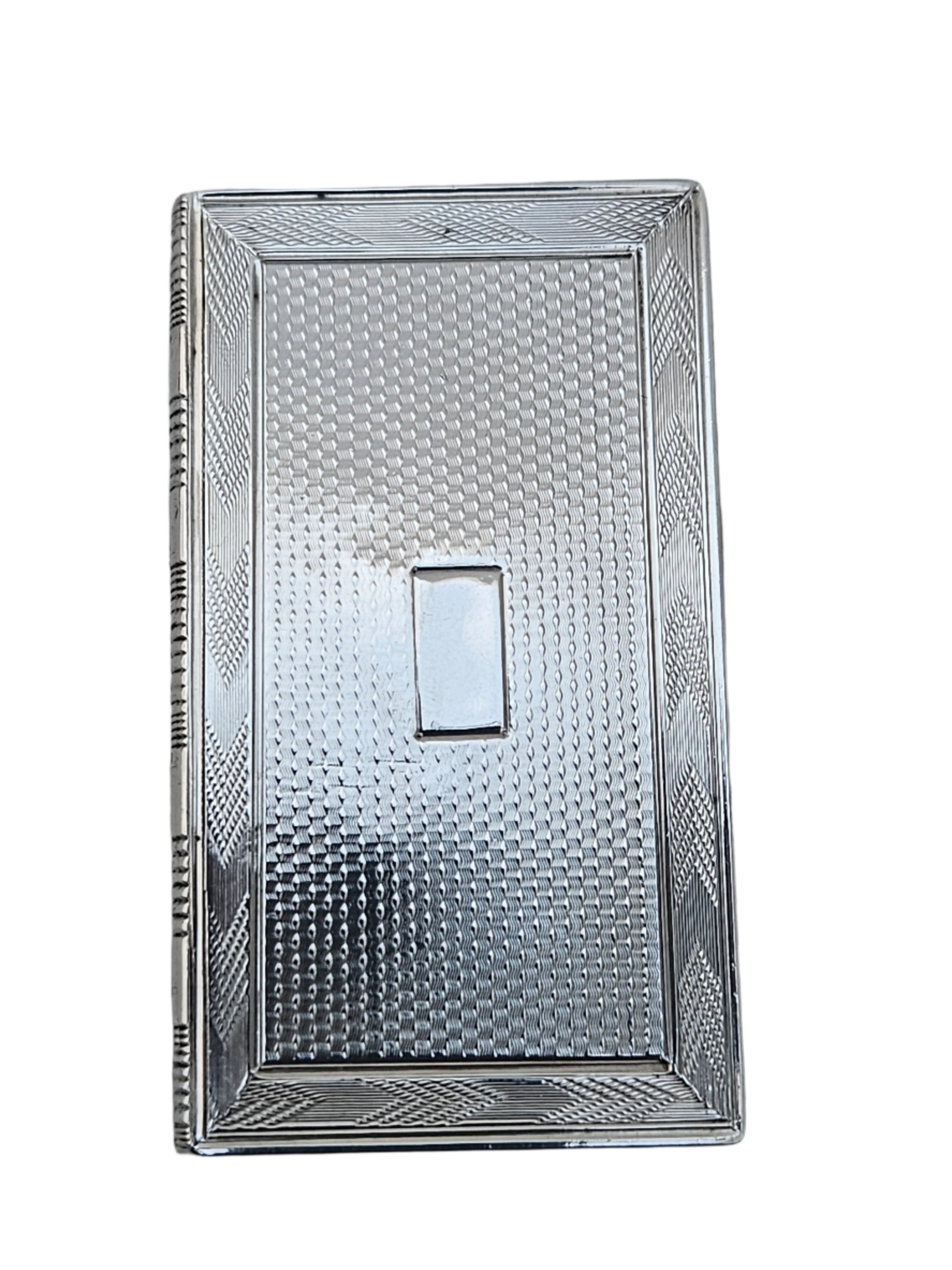 STERLING SILVER 19TH CENTURY ANTIQUE ENGLISH BOOK SHAPED SNUFF BOX