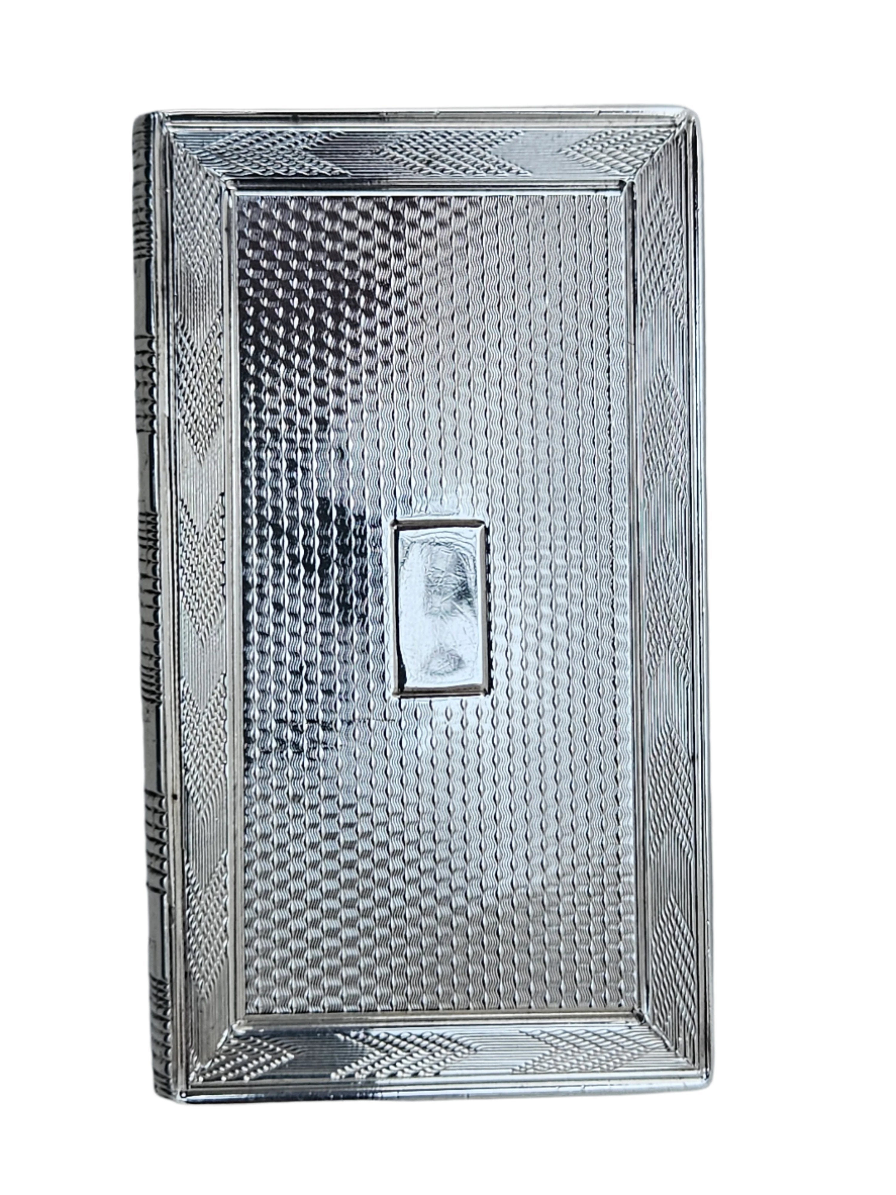 STERLING SILVER 19TH CENTURY ANTIQUE ENGLISH BOOK SHAPED SNUFF BOX