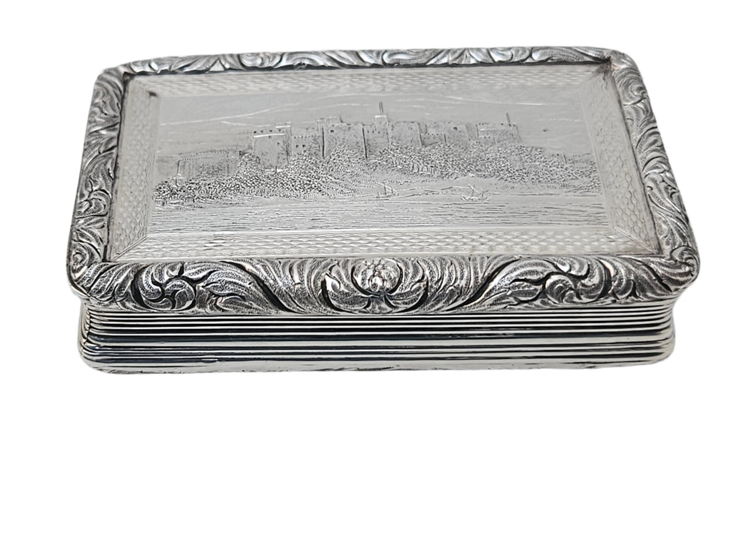 STERLING SILVER 19TH CENTURY ANTIQUE ENGLISH SNUFF BOX