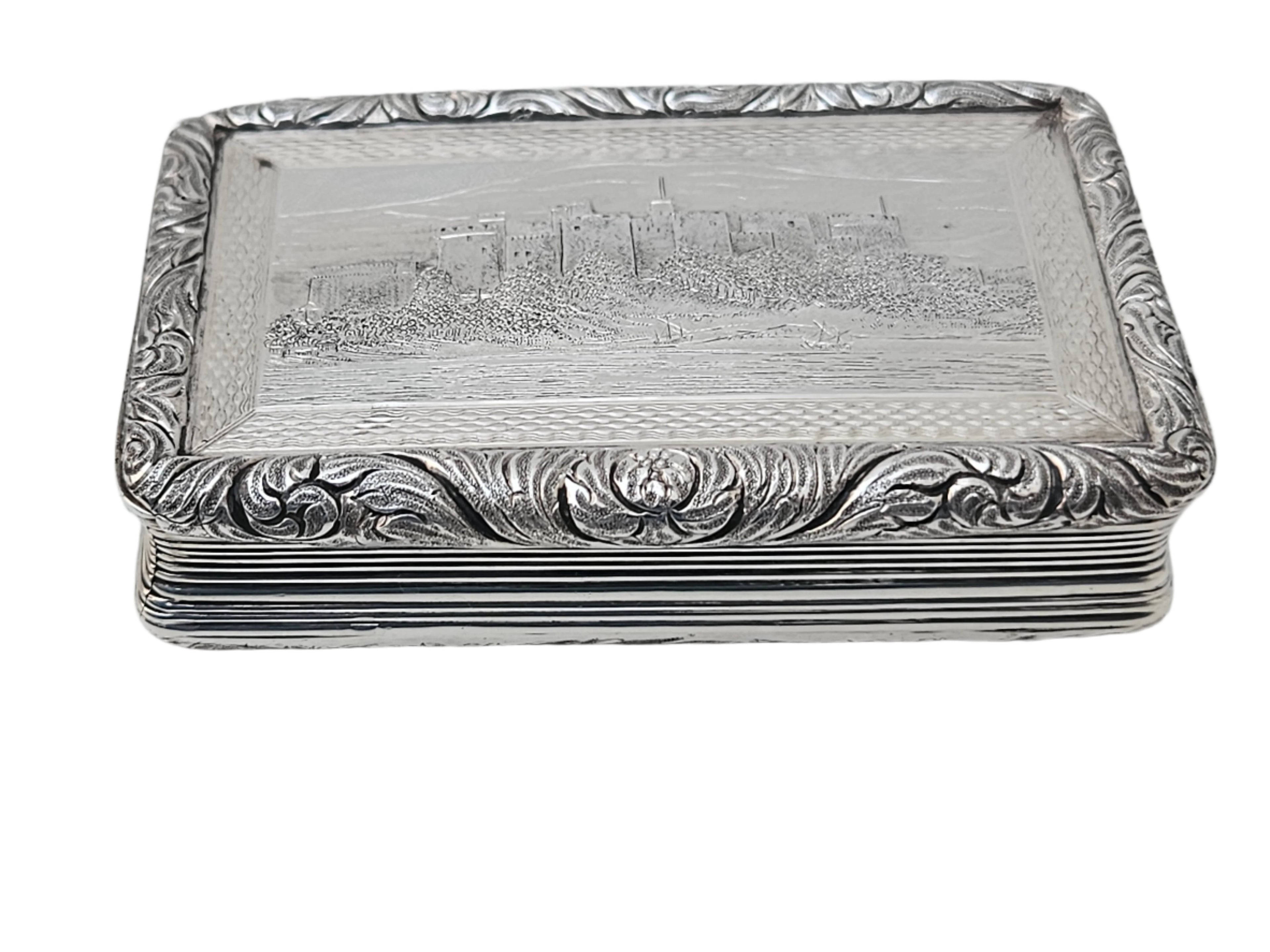 STERLING SILVER 19TH CENTURY ANTIQUE ENGLISH SNUFF BOX