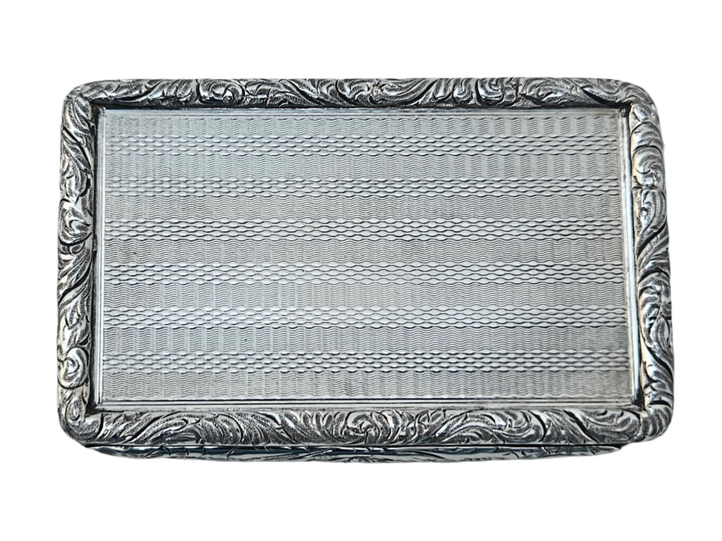 STERLING SILVER 19TH CENTURY ANTIQUE ENGLISH SNUFF BOX
