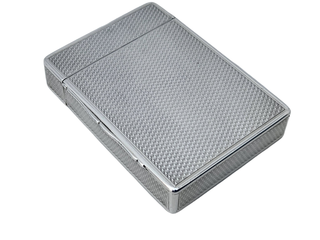 STERLING SILVER 19TH CENTURY ANTIQUE ENGLISH SNUFF BOX & CALLING CARD CASE