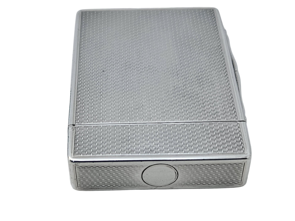 STERLING SILVER 19TH CENTURY ANTIQUE ENGLISH SNUFF BOX & CALLING CARD CASE