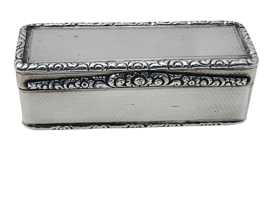 STERLING SILVER 19TH CENTURY ANTIQUE ENGLISH SNUFF BOX
