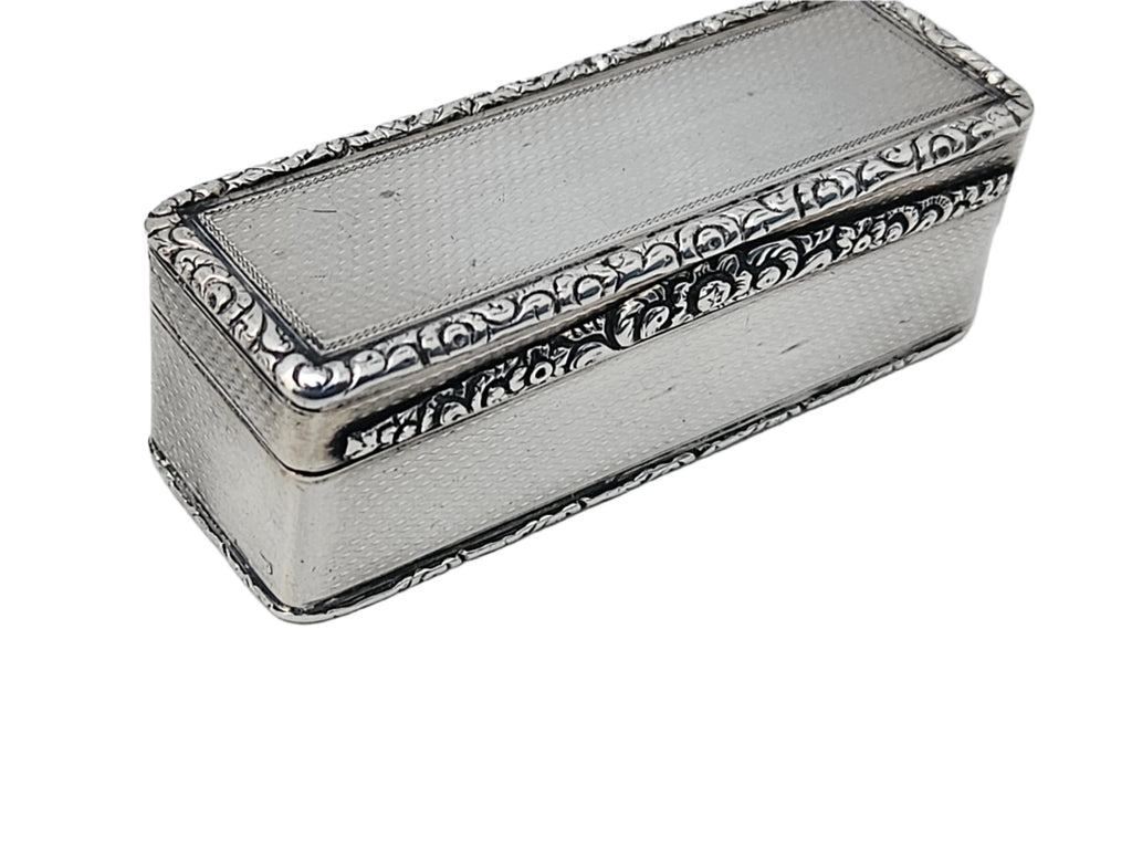 STERLING SILVER 19TH CENTURY ANTIQUE ENGLISH SNUFF BOX