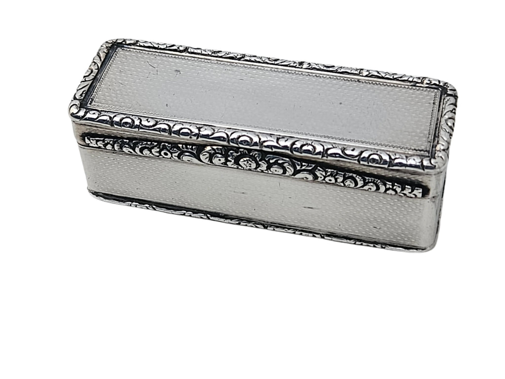 STERLING SILVER 19TH CENTURY ANTIQUE ENGLISH SNUFF BOX