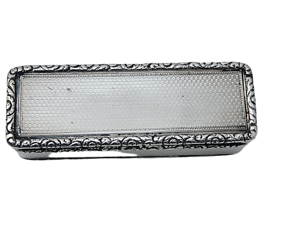 STERLING SILVER 19TH CENTURY ANTIQUE ENGLISH SNUFF BOX