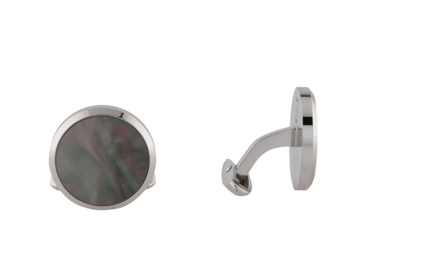 CHOPARD 18K WHITE GOLD MOTHER OF PEARL CUFFLINKS