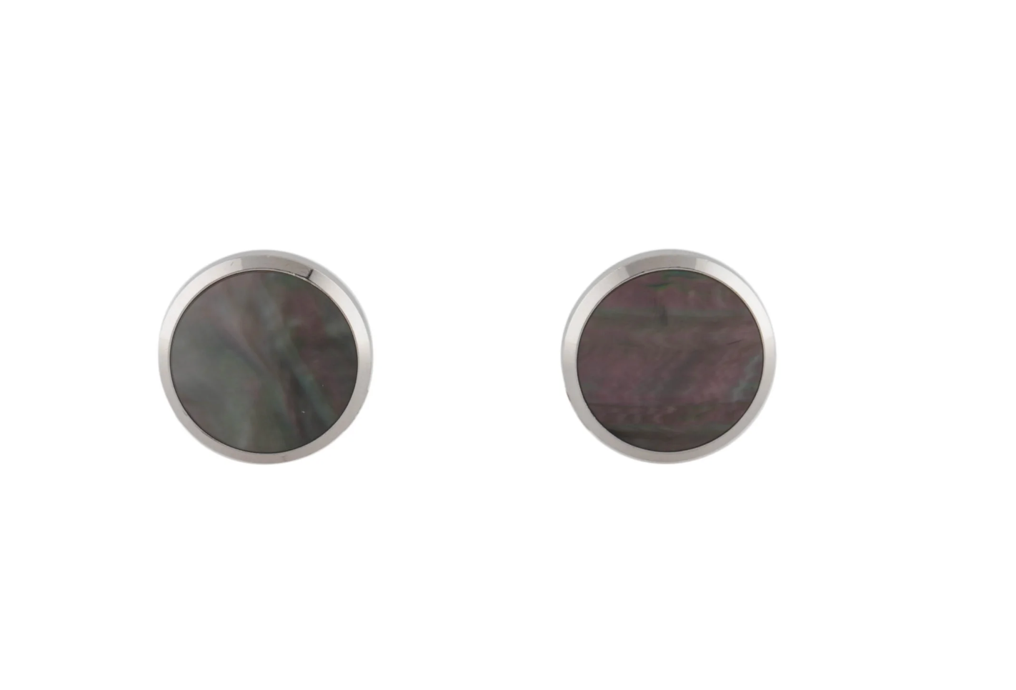 CHOPARD 18K WHITE GOLD MOTHER OF PEARL CUFFLINKS