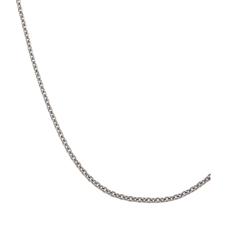 BVLGARI 18K WHITE GOLD ROLO CHAIN