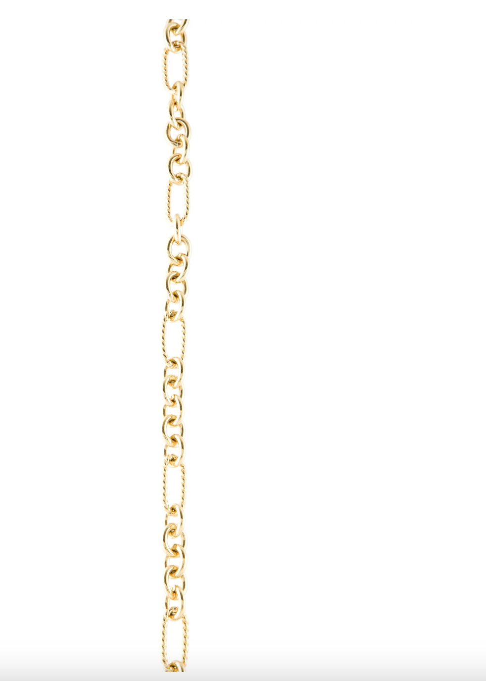 DAVID YURMAN 18K YELLOW GOLD FIGARO STYLE CHAIN LINK NECKLACE