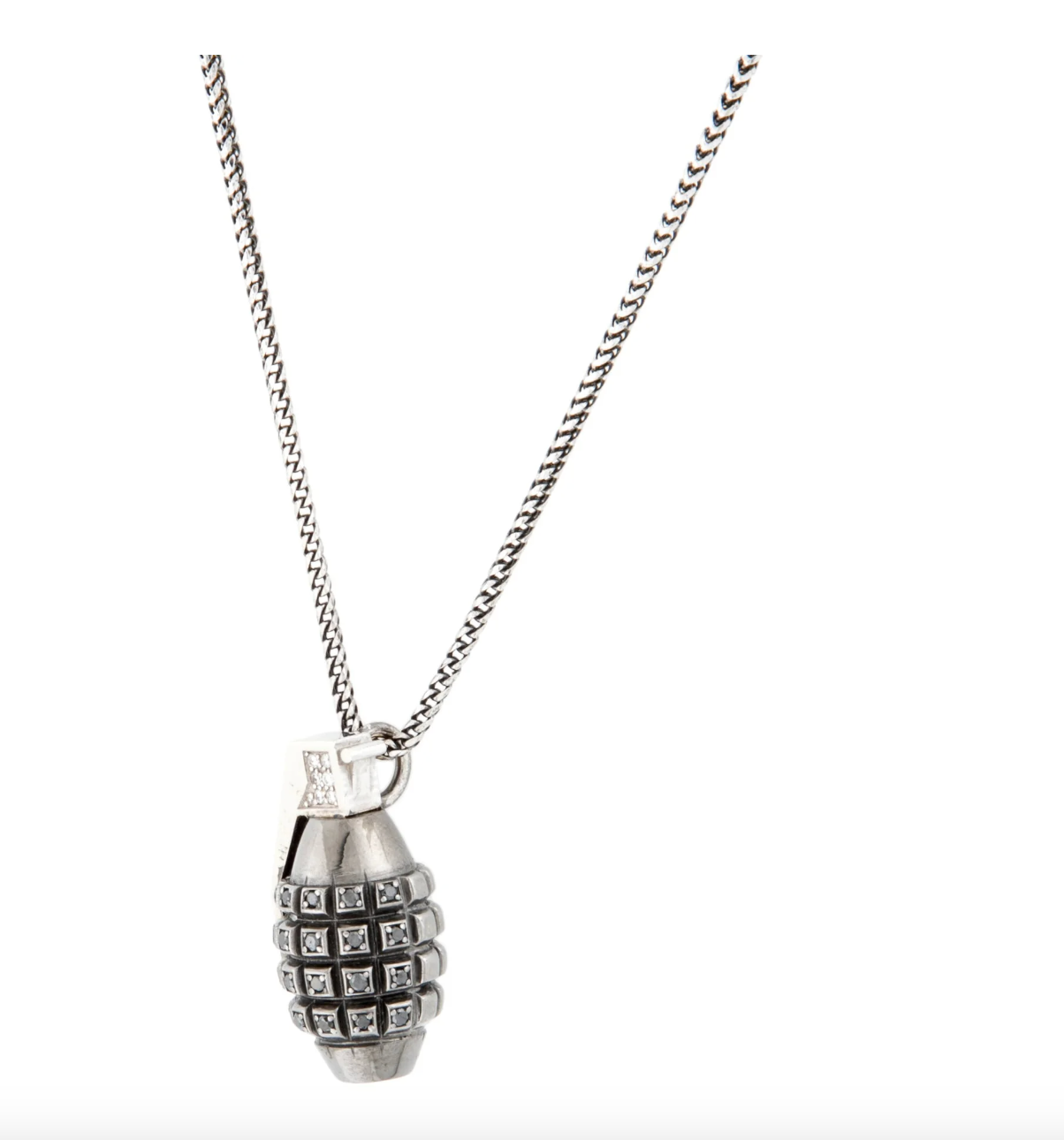 JASON OF BEVERLY HILLS 18K GOLD AND DIAMOND MINI GRENADE PENDANT