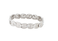 18K WHITE GOLD & DIAMOND ITALIAN BRACELET