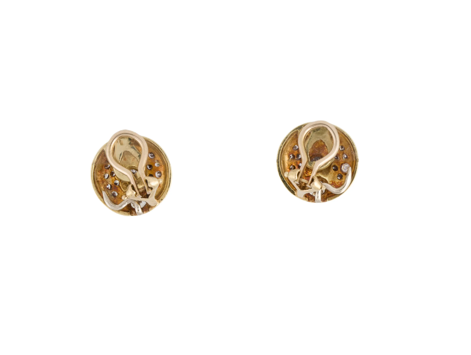 JUDITH RIPKA 18K GOLD & DIAMOND CIRCLE EARRINGS WITH ENHANCER FEATURE