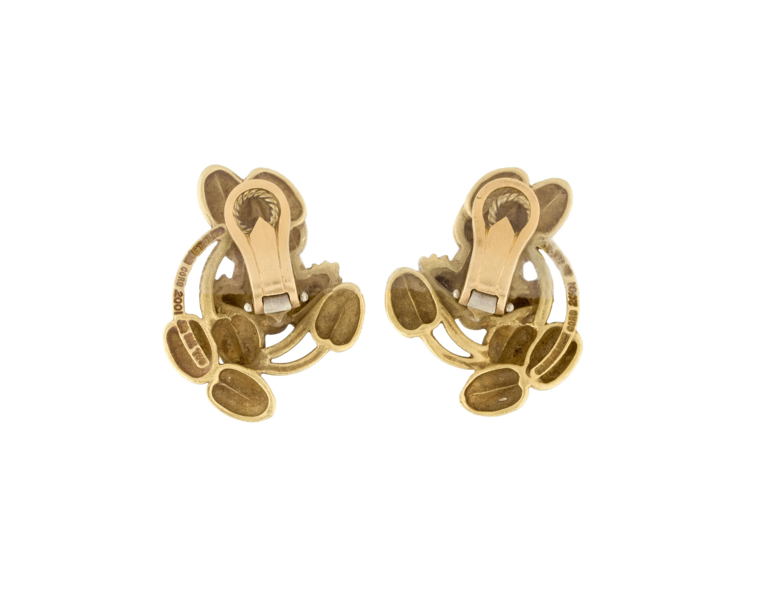 KIESELSTEIN CORD 18K YELLOW GOLD & DIAMOND FROG CLIP EARRING