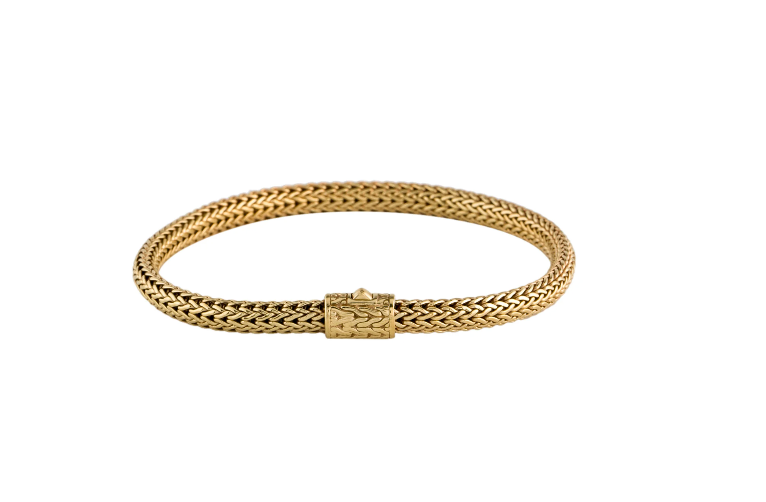 JOHN HARDY 18K YELLOW GOLD CLASSIC WHEAT CHAIN LINK BRACELET
