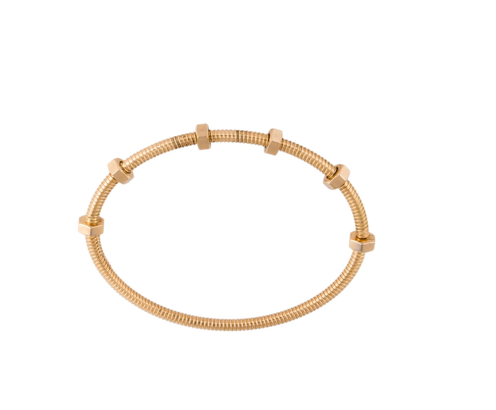 CARTIER 18K ROSE GOLD 'ECROU DE CARTIER' BRACELET SIZE 19