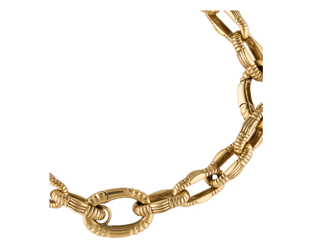 ROBERTO COIN 18K YELLOW GOLD CLASPING CHARM BRACELET