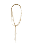 DAVID YURMAN 18K GOLD & DIAMOND ADJUSTABLE TASSLE NECKLACE