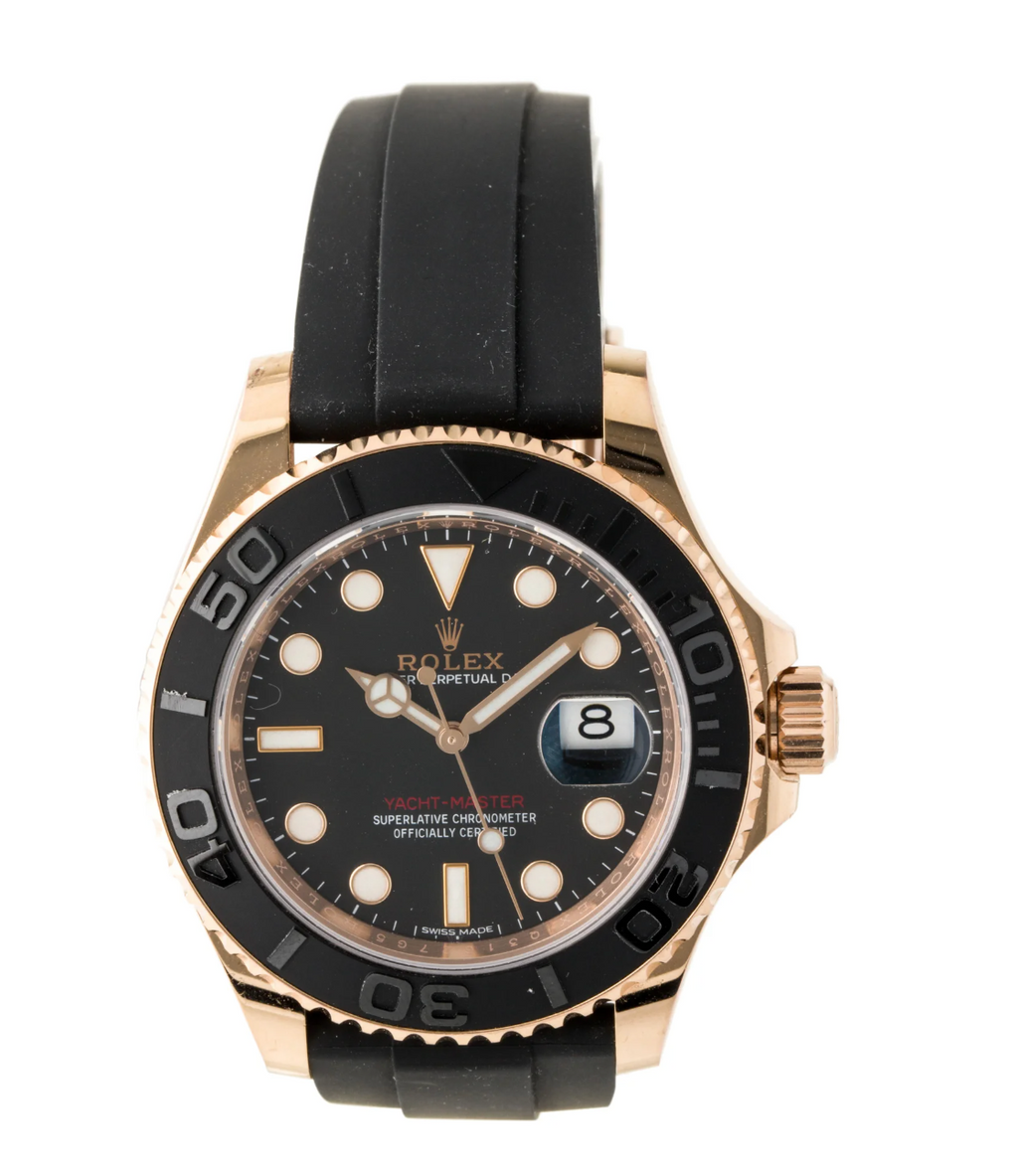 ROLEX 40MM YACHTMASTER ROSE GOLD WITH OYSTER-FLEX BAND