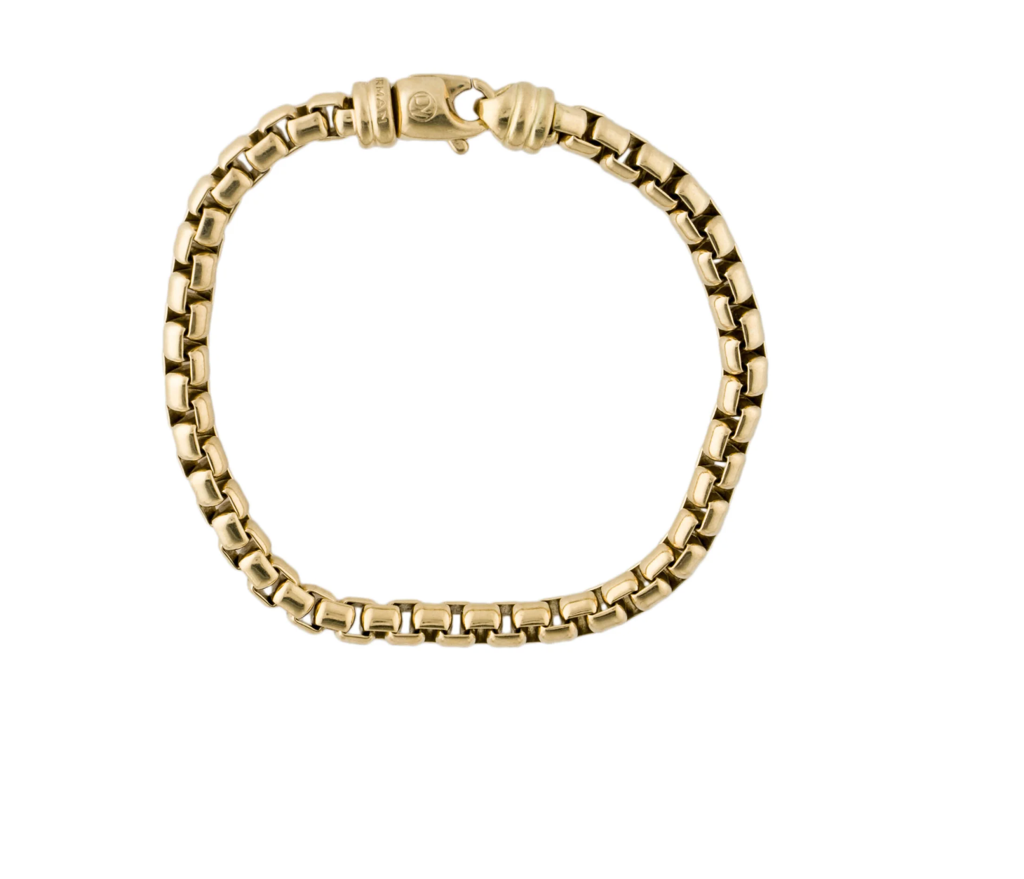 DAVID YURMAN 18K YELLOW GOLD CLASSIC BOX LINK CHAIN BRACELET