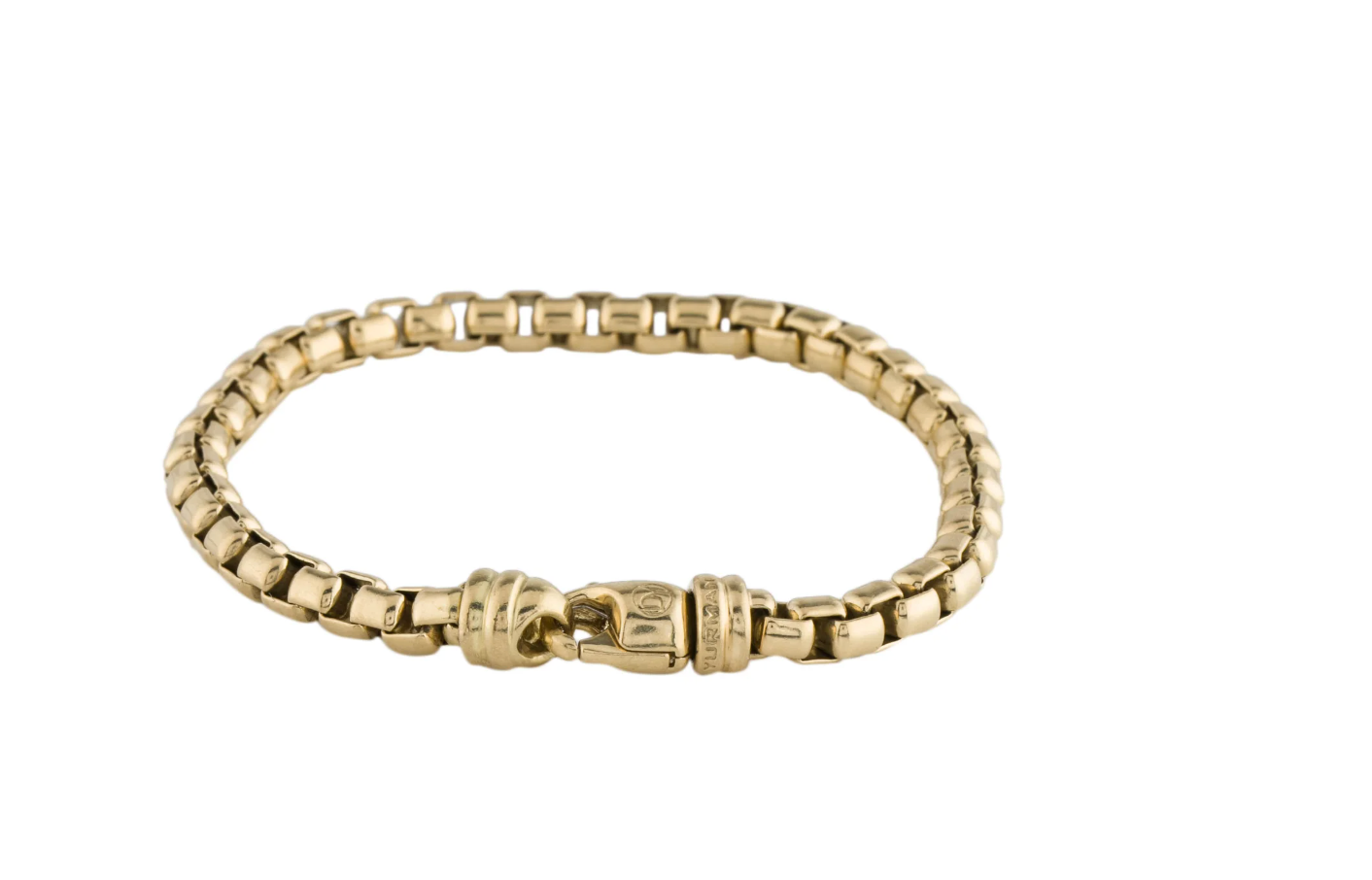 DAVID YURMAN 18K YELLOW GOLD CLASSIC BOX LINK CHAIN BRACELET