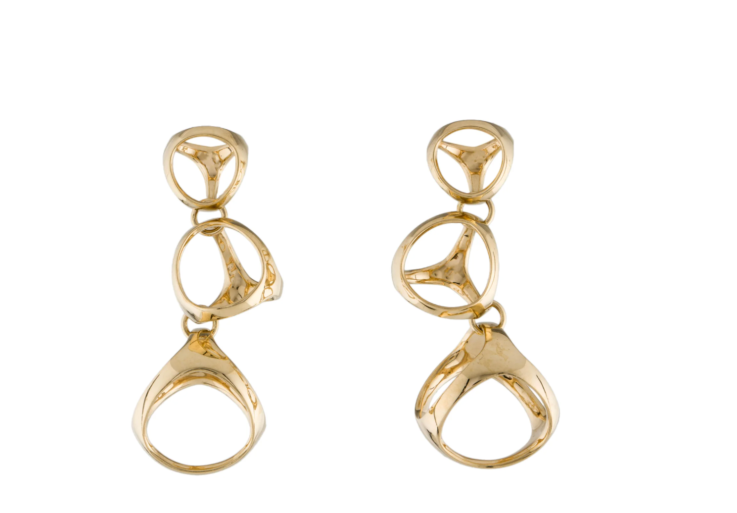 DIMODLO 18K YELLOW GOLD TRIADRA COLLECTION EARRINGS