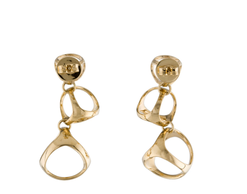 DIMODLO 18K YELLOW GOLD TRIADRA COLLECTION EARRINGS