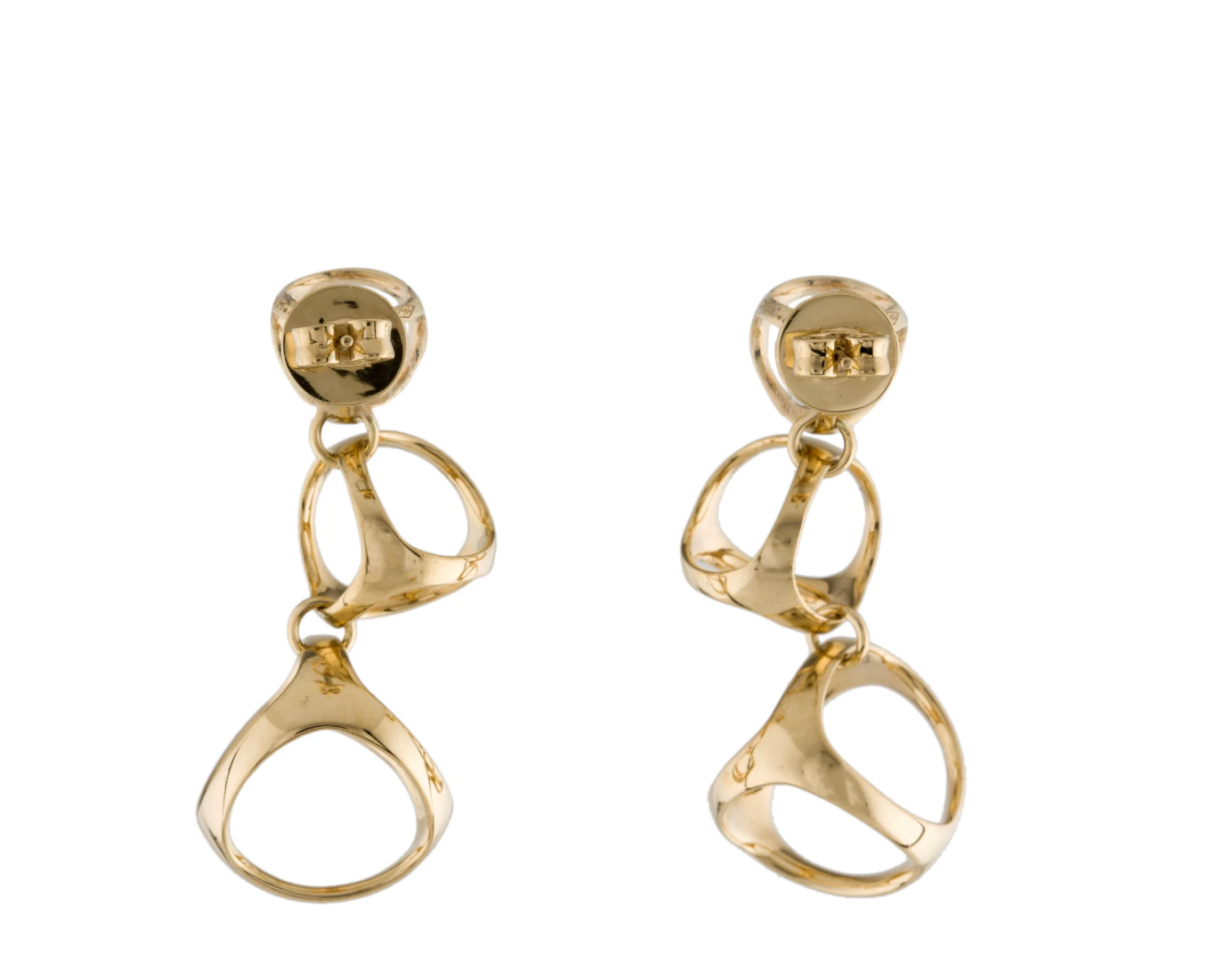 DIMODLO 18K YELLOW GOLD TRIADRA COLLECTION EARRINGS