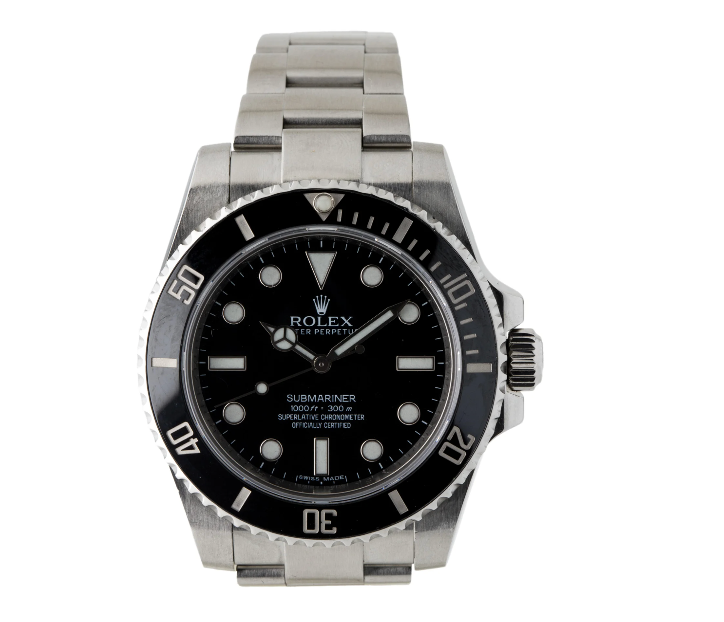 ROLEX STAINLESS STEEL SUBMARINER 40MM CERACHROM CERAMIC BEZEL