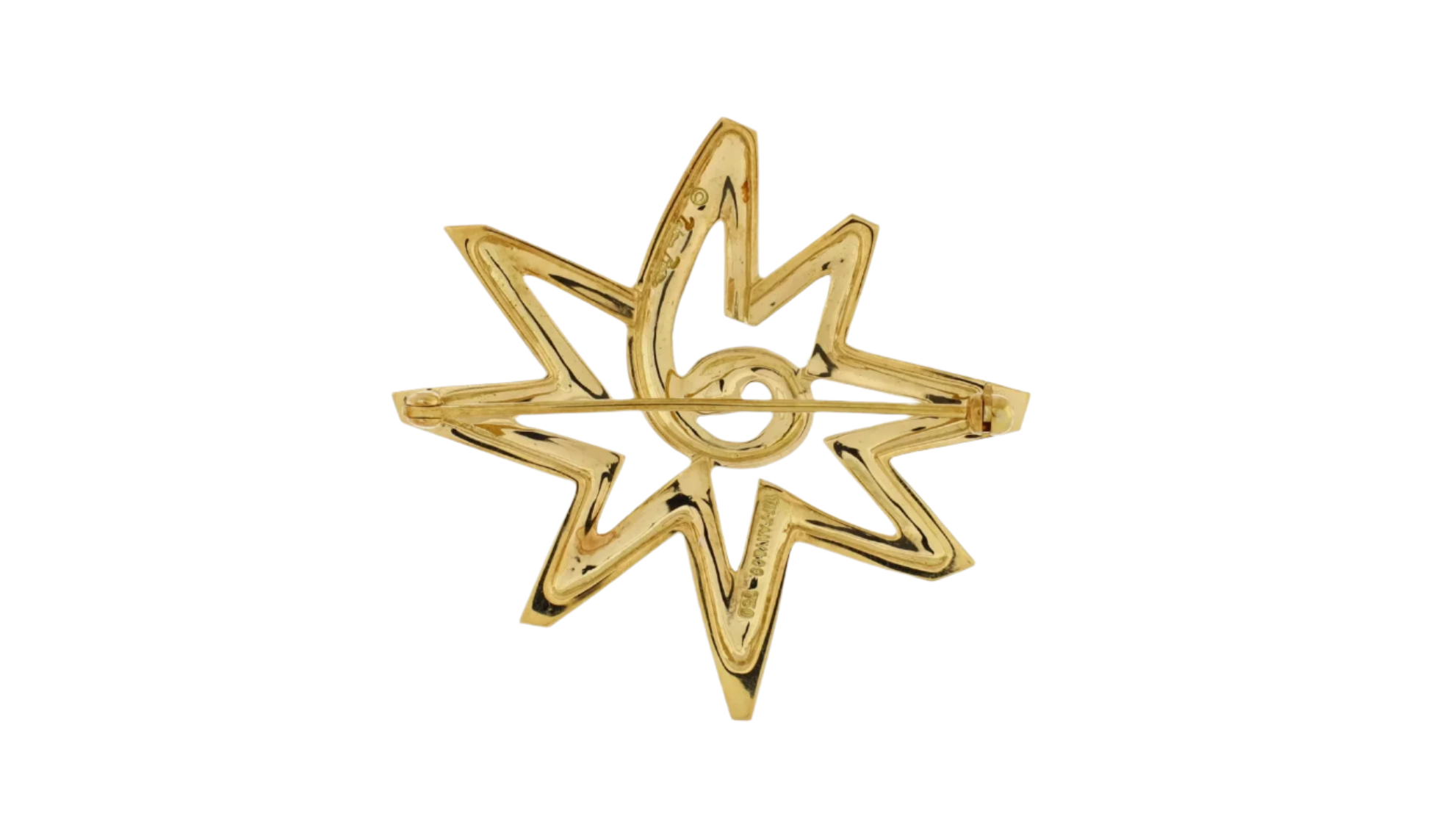 TIFFANY & CO 18K YELLOW GOLD PALOMA PICASSO STAR BROOCH PIN