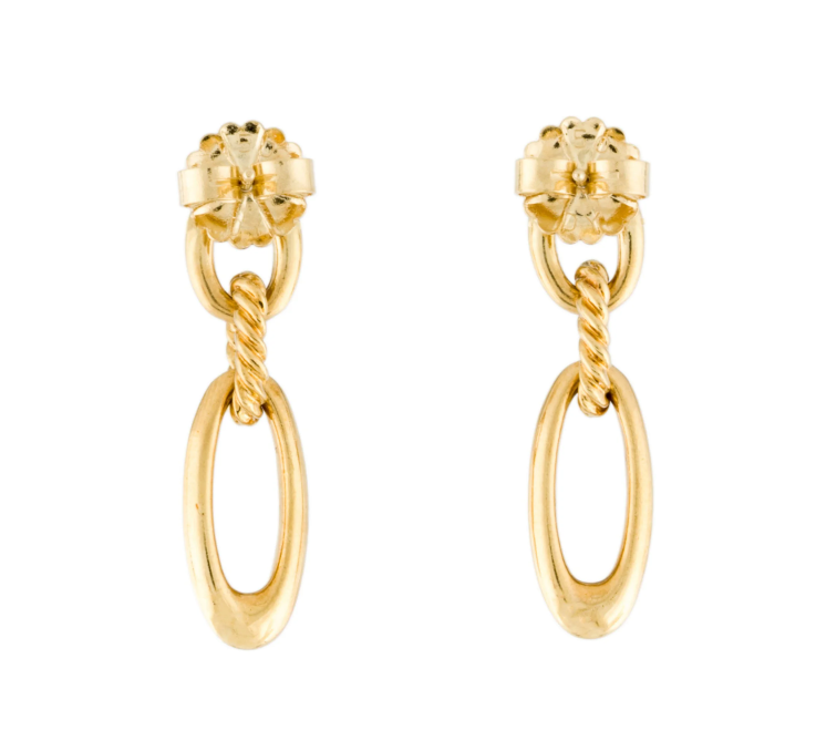 DAVID YURMAN 18K YELLOW GOLD CLASSIC EARRINGS